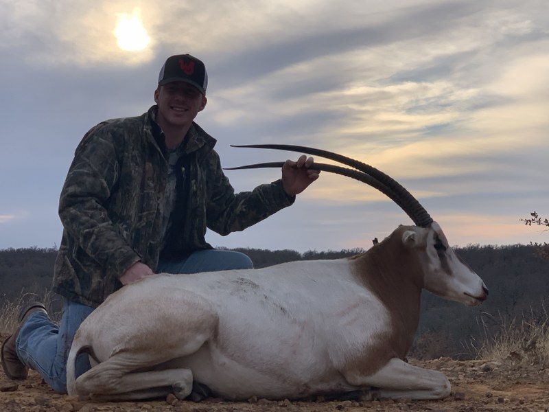 John with Scimitar horned oryx 0